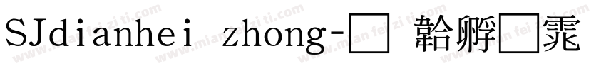SJdianhei zhong字体转换